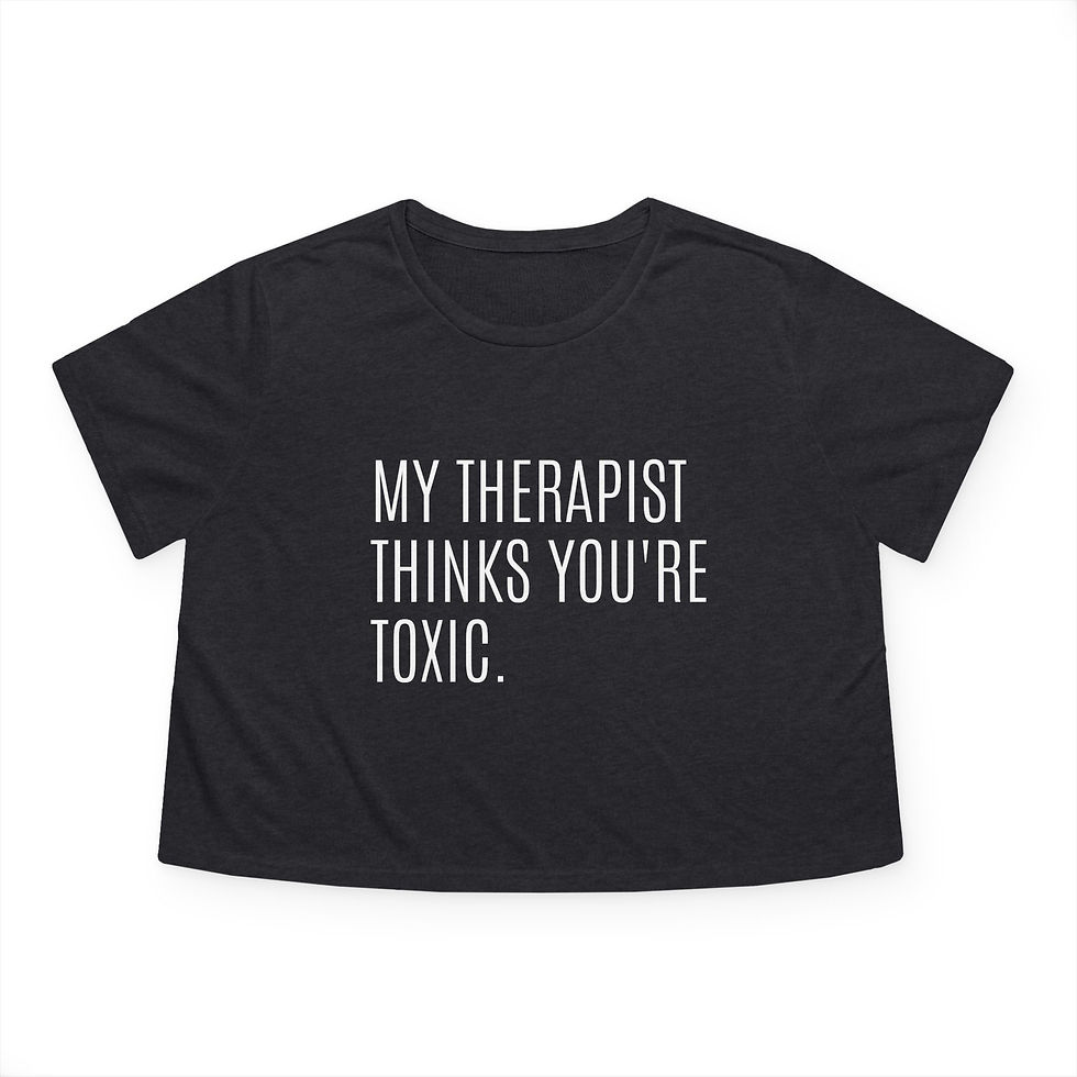 Thumbnail: Licensed Professional Clinical Counselor Funny Tee — Women's Flowy Cropped Tee
