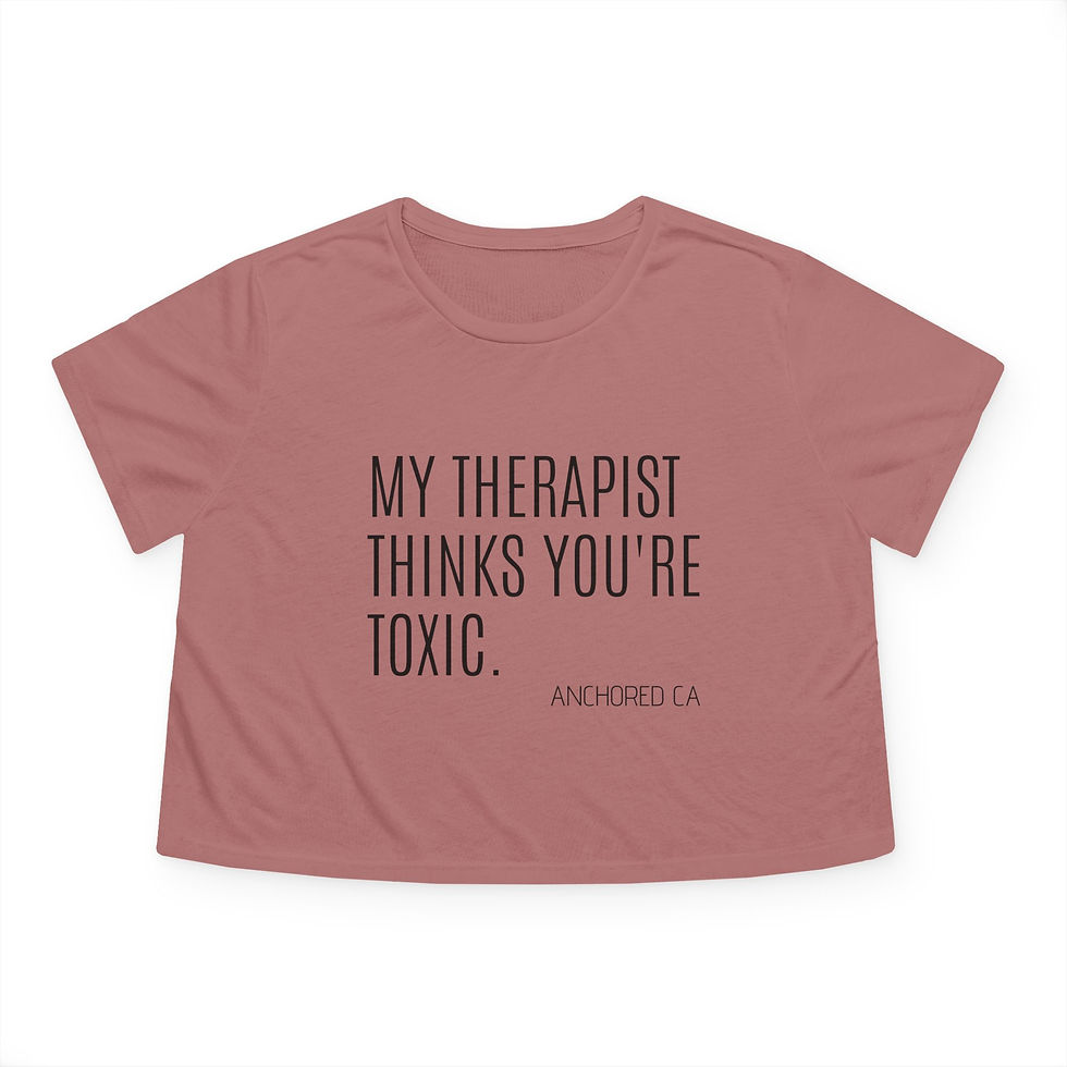 Thumbnail: Licensed Professional Clinical Counselor Funny Tee — Women's Flowy Cropped Tee