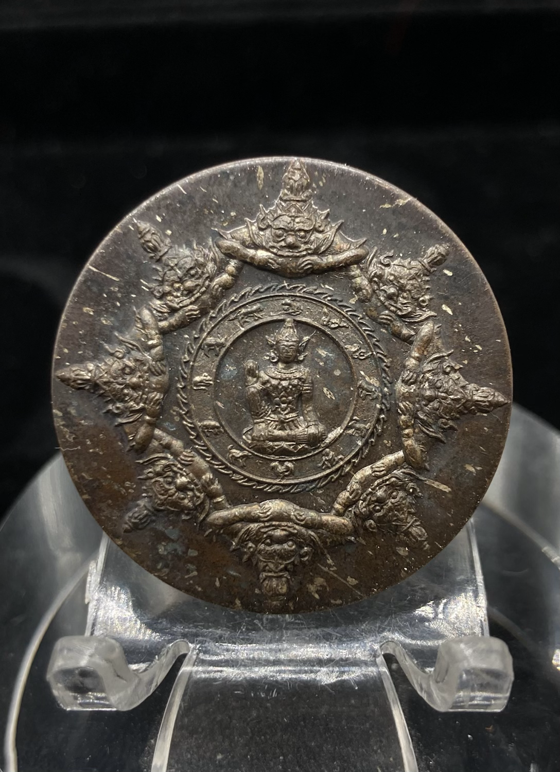 屈馬哈他 阿贊冠噴 108歲 2549年 9場法會 澤度金 3.2CM 九寶銅混銀版本