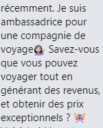Message anonyme de prospection MLM