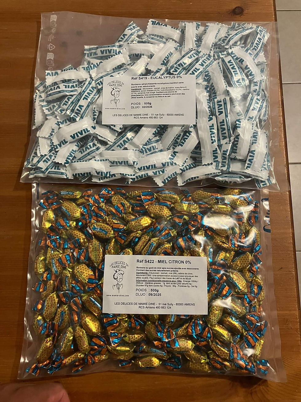 Bonbons 0 sucres Mamie Dine