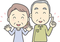 シニア夫婦イラスト