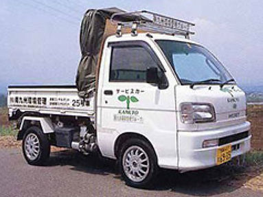 狭い場所での高所清掃作業が可能