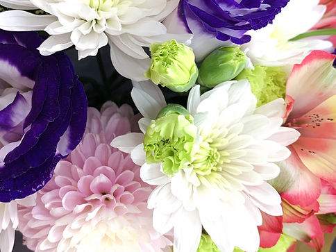 菊、百合の仏花