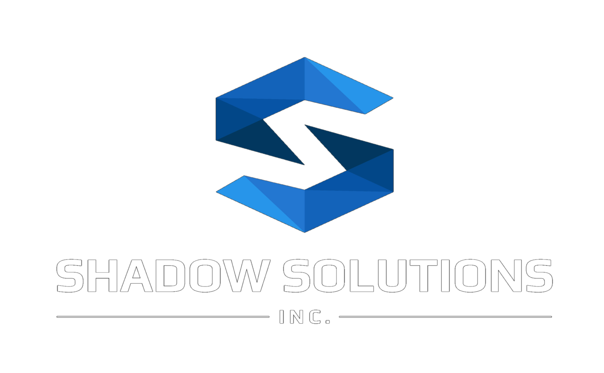 Header logo of Shadow Solutions Inc., featuring a stylized letter _S_ in shades of blue, s
