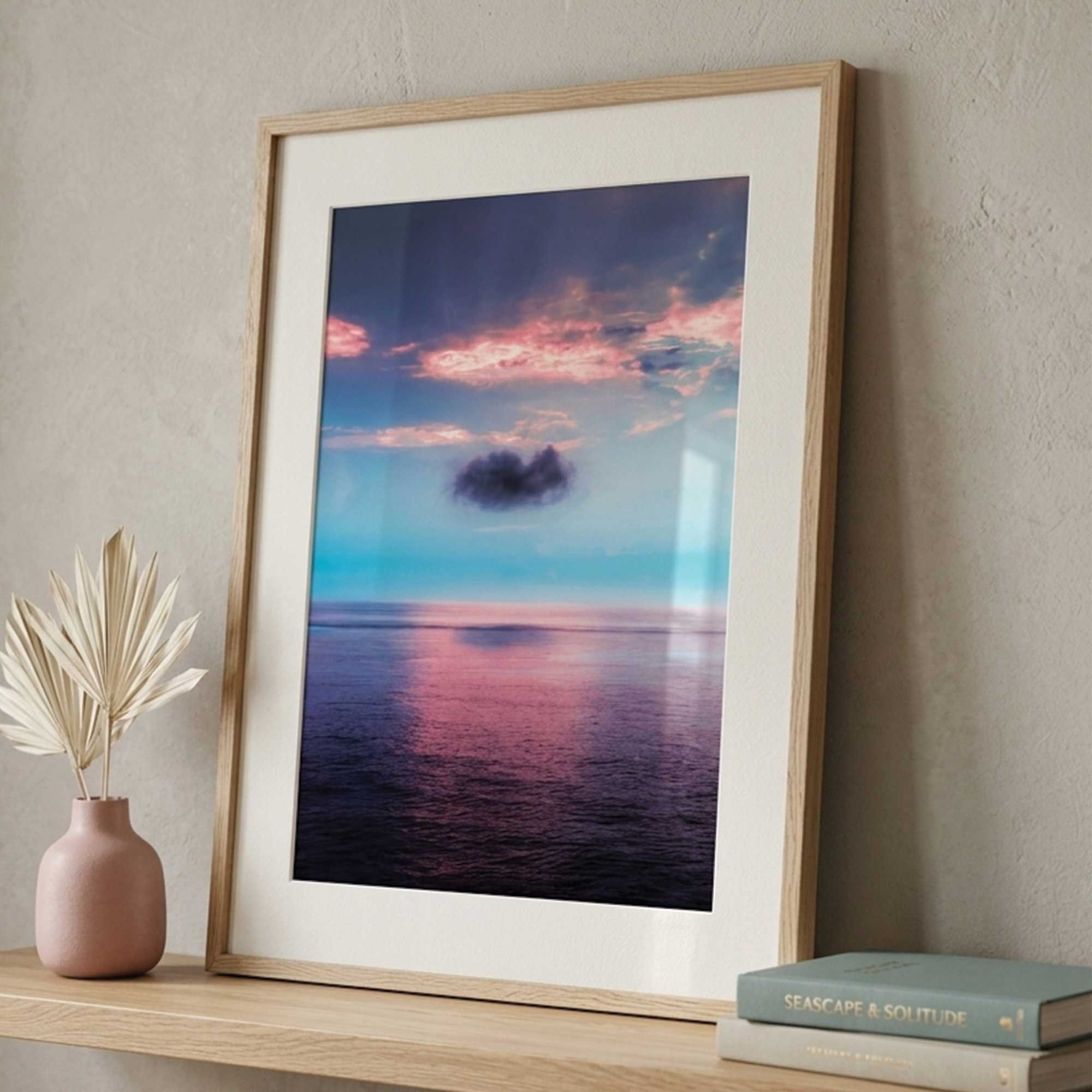 Surreal abstract figure art print "Dreame" — soft dreamlike collage poster by Number302