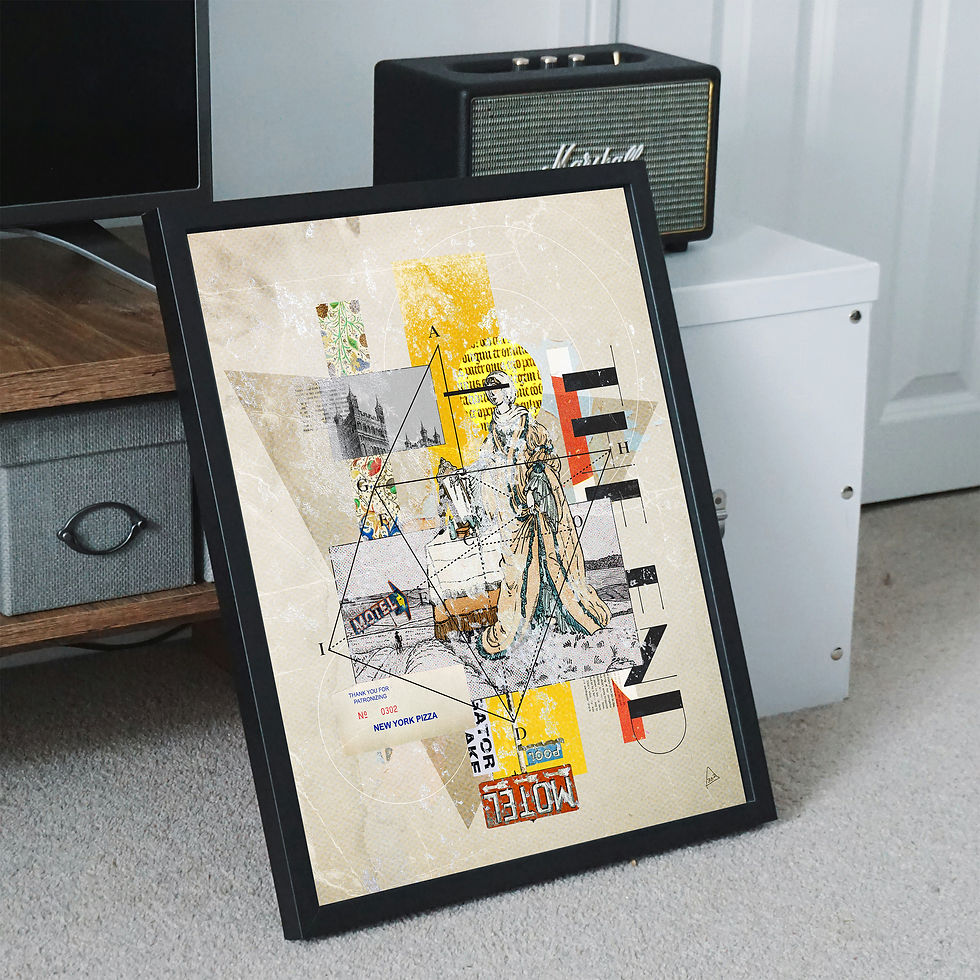Thumbnail: Collage Poster - Vintage Retro Wall Art for Home Decor - Unique Housewarming Gift for Friends and Family