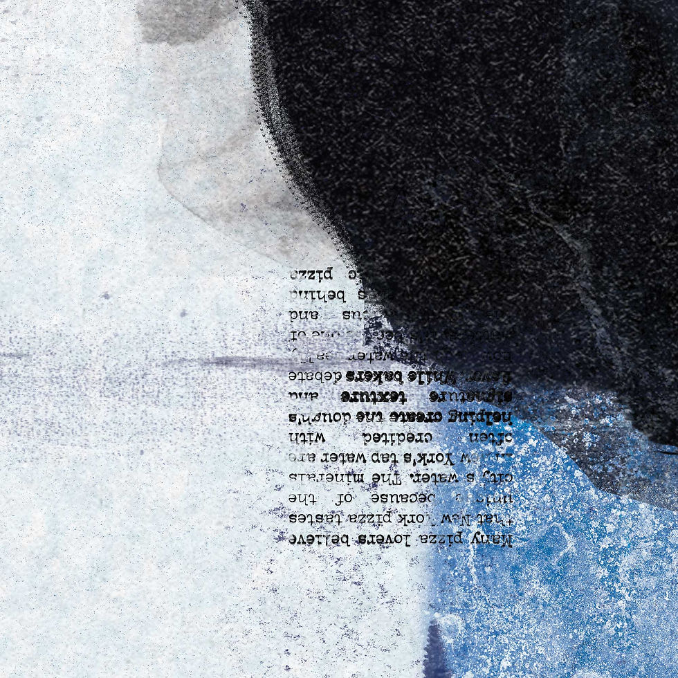 Thumbnail: After Rain - Urban Abstract Wall Art, Blue Black Grunge Poster