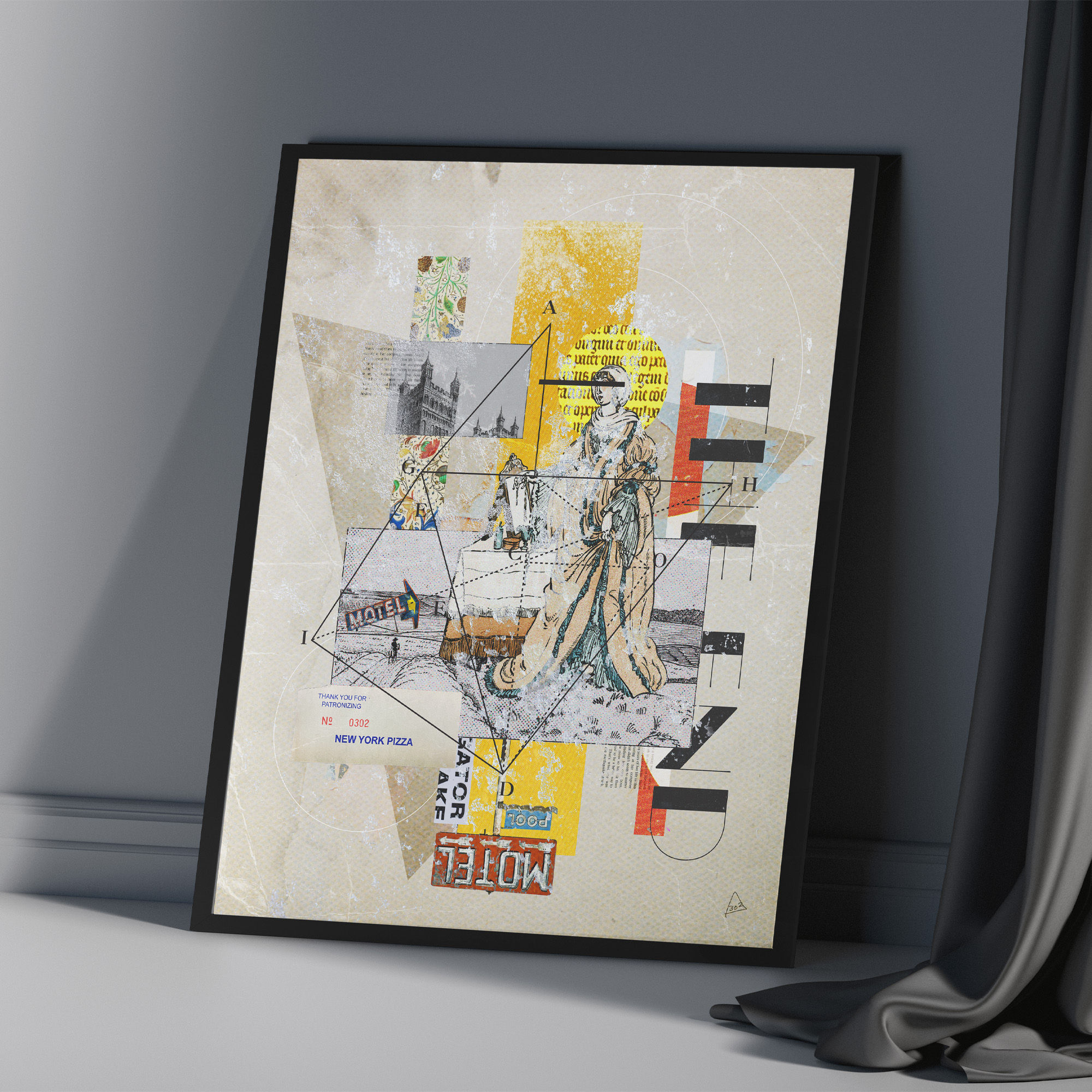 Collage Poster - Vintage Retro Wall Art for Home Decor - Unique Housewarming Gift for Friends and Family