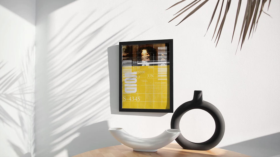 Thumbnail: A yellow and white poster with a grid pattern and the word "GOOD" in large white letters. The poster also features a portrait