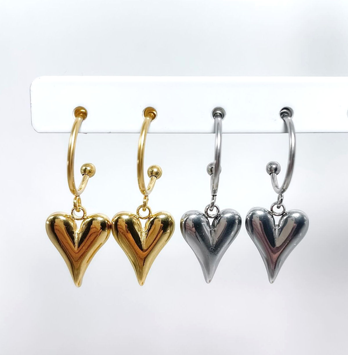 Open oorbellen heart