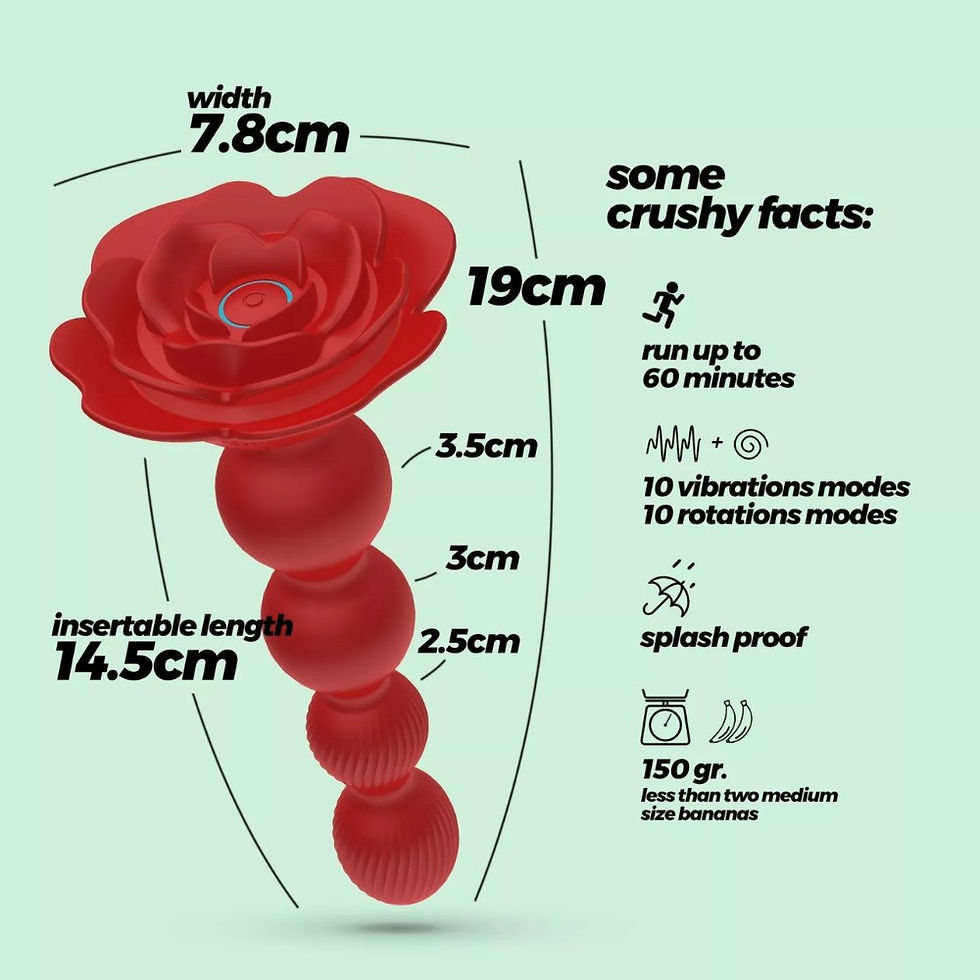 Thumbnail: Rosie Remote Control Vibrating Rotating Dildo Anal Prostate Massager