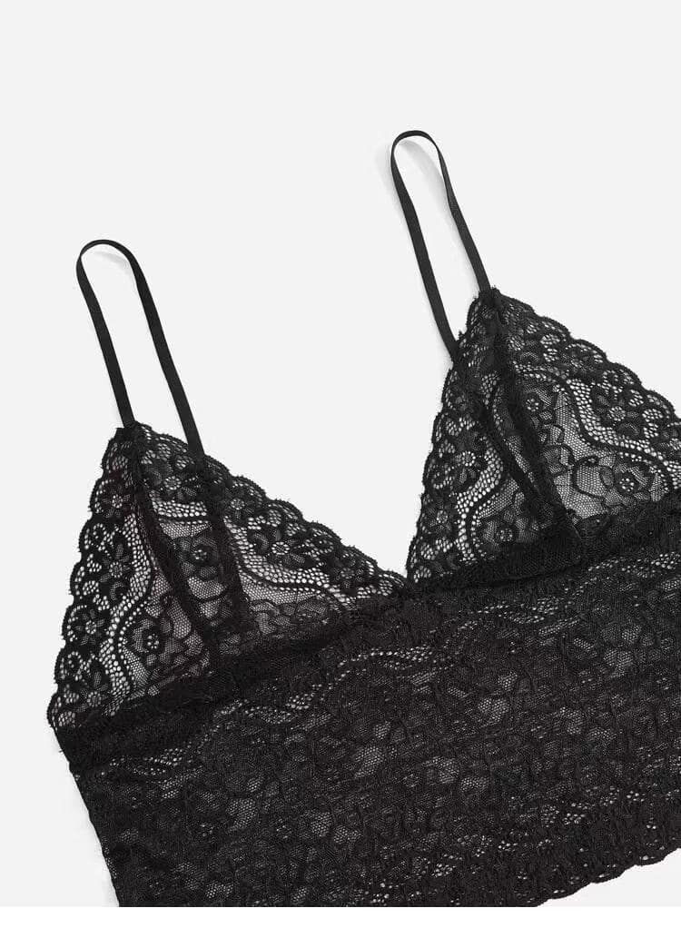 Thumbnail: V-Neck Sexy Lace Pajama Set Nightwear