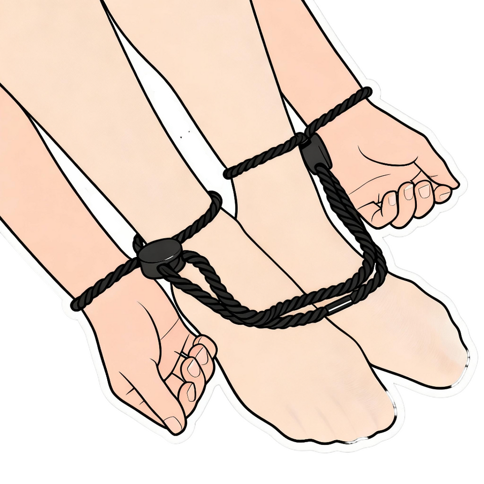 Thumbnail: Adjustable Soft Rope Handcuffs Ankle Cuffs For Couples