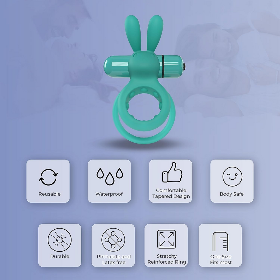 Thumbnail: Screaming O 4B Deep Rumbling Ohare Vibrating Cock Ring Blueberry Kiwi Black