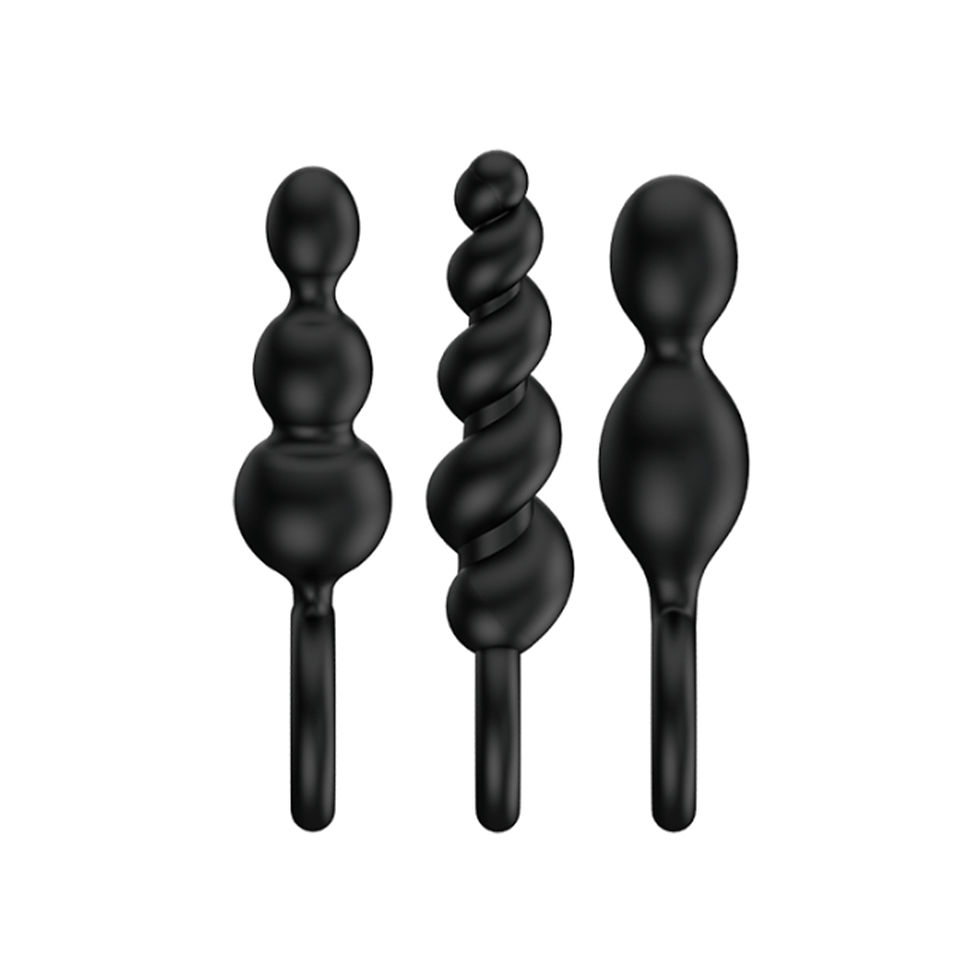 Thumbnail: Satisfyer Booty Call Soft Silicone Anal Butt Plugs Set 3 Pieces