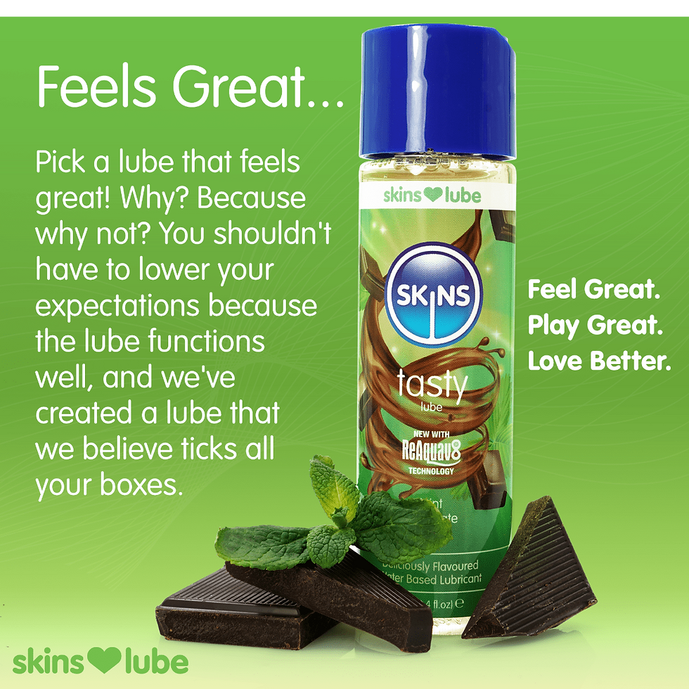 Thumbnail: Skins Water-Based Lubricant 130ml Bubblegum Salted Caramel Mint Double Chocolate