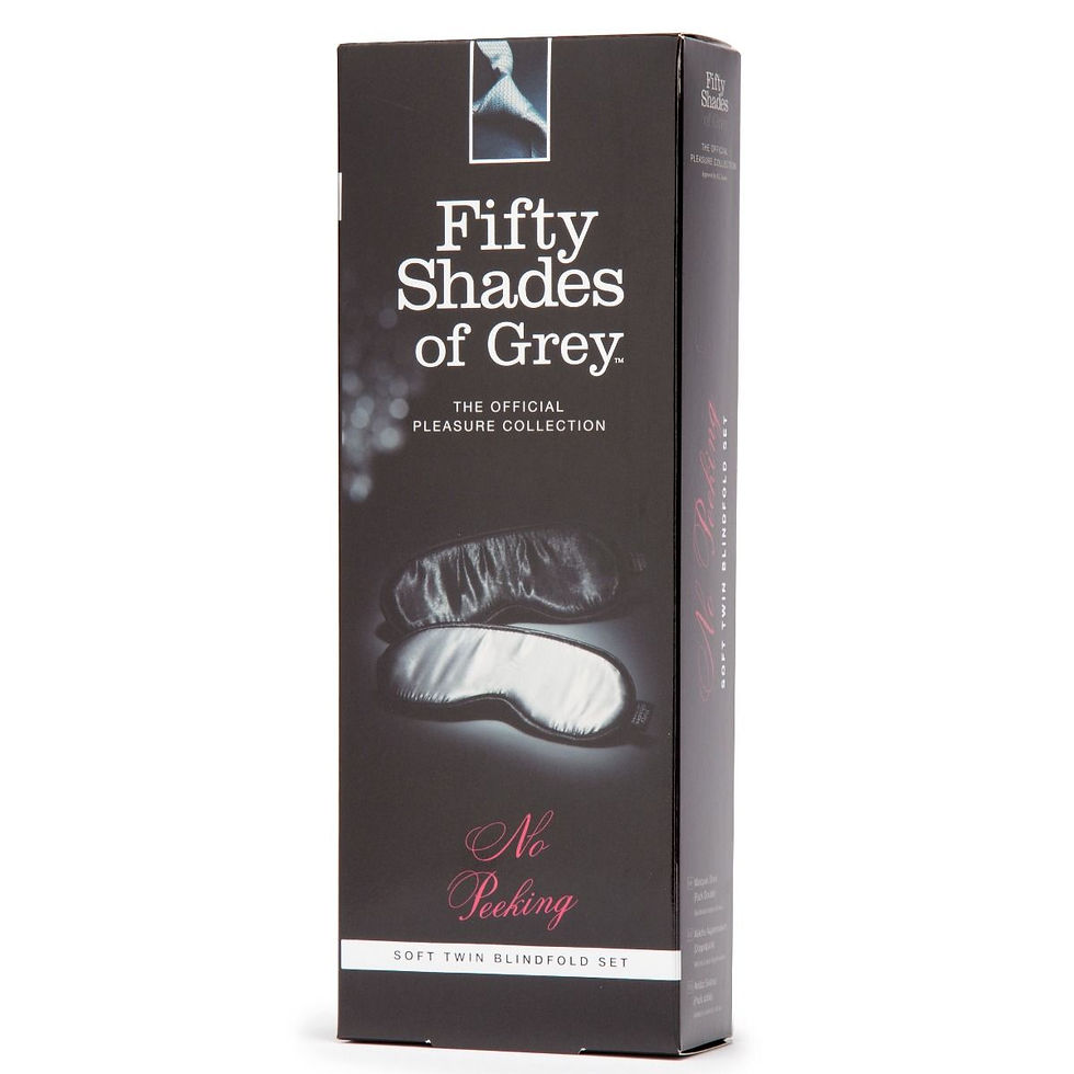 Thumbnail: Fifty Shades of Grey Masks On Masqurade No Peeking Soft Blindfold Twin Set