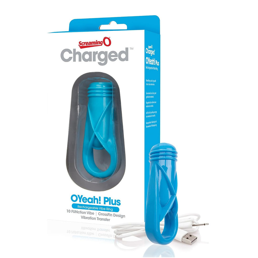 Thumbnail: Screaming O Charged Oyeah! Plus Rechargeable Vertical Vibrating Cock Ring