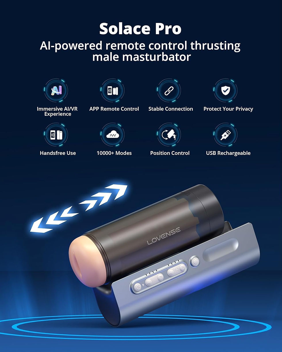 Thumbnail: Lovense Solace Pro AI Powered App Remote Control Thrusting Male Masturbator