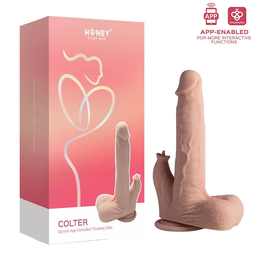 Honey Play Box Colter App Controlled Realistic Thrusting Dildo Vibrating Licker