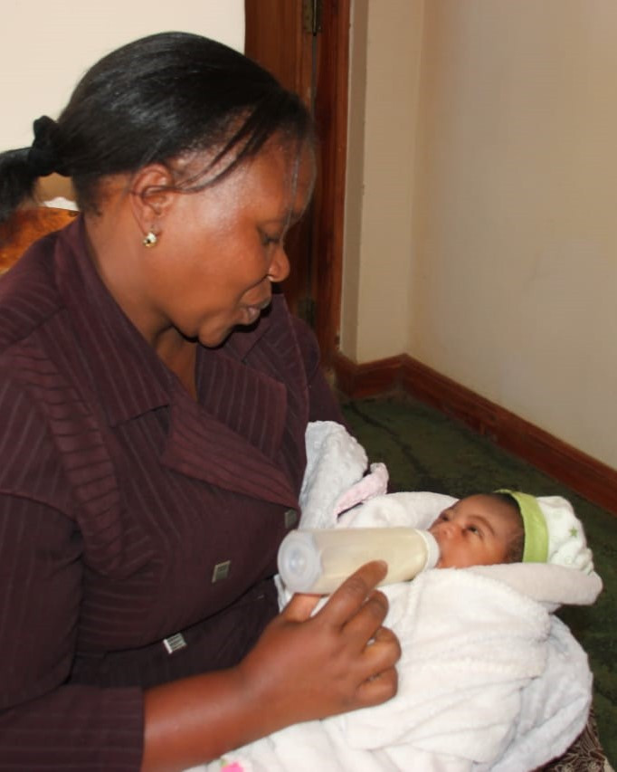 Woman with baby