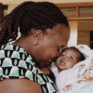 Woman holding baby
