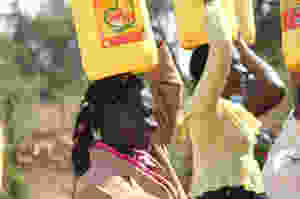 Water jug on woman's head