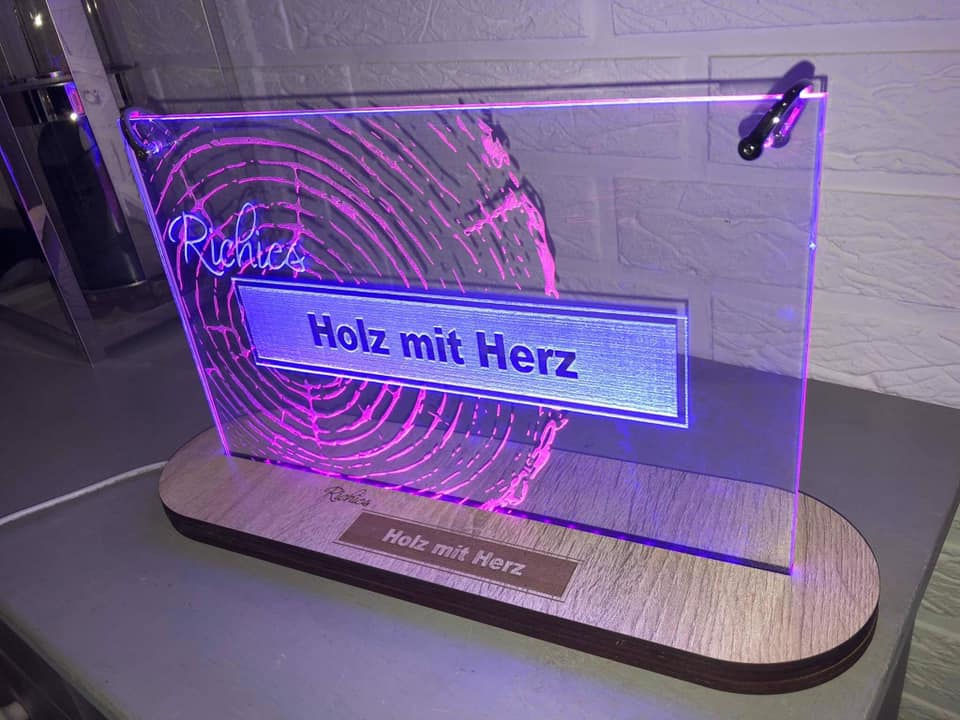 Thumbnail: Dual LED Licht mit individuellem Text und Bild