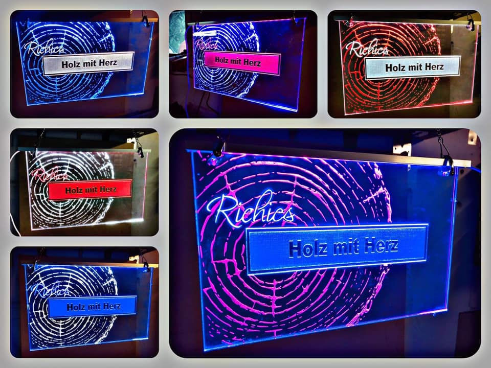 Thumbnail: Dual LED Licht mit individuellem Text und Bild