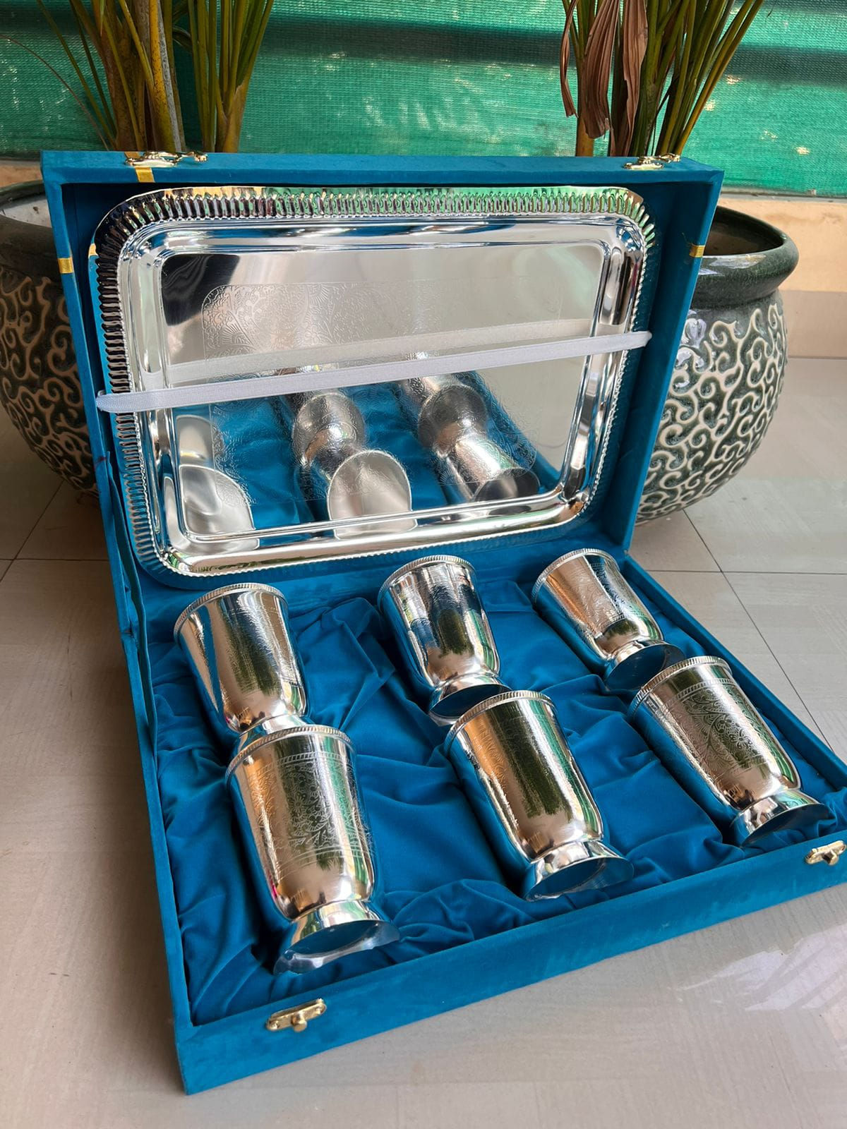 SHAHI TRAY + GLASS DIWALI SPECIAL