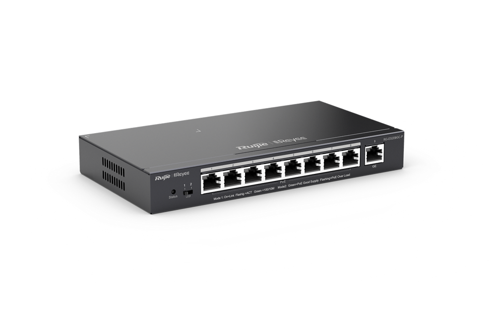Miniatura: Ruijie RG-ES209GC-P 9-Port Gigabit Smart Cloud Managed PoE Switch