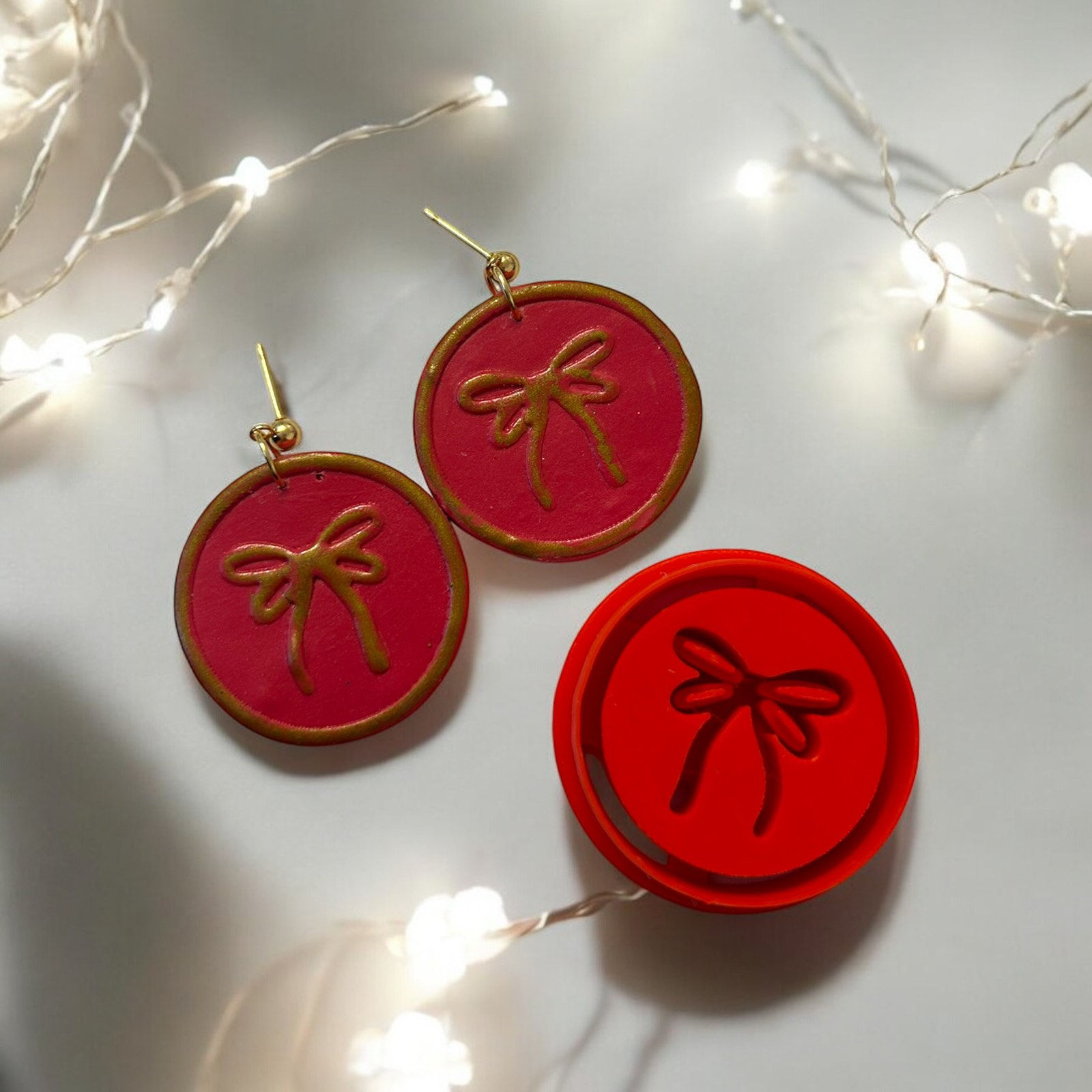 Bow Christmas Stamp Polymer Clay Cutter