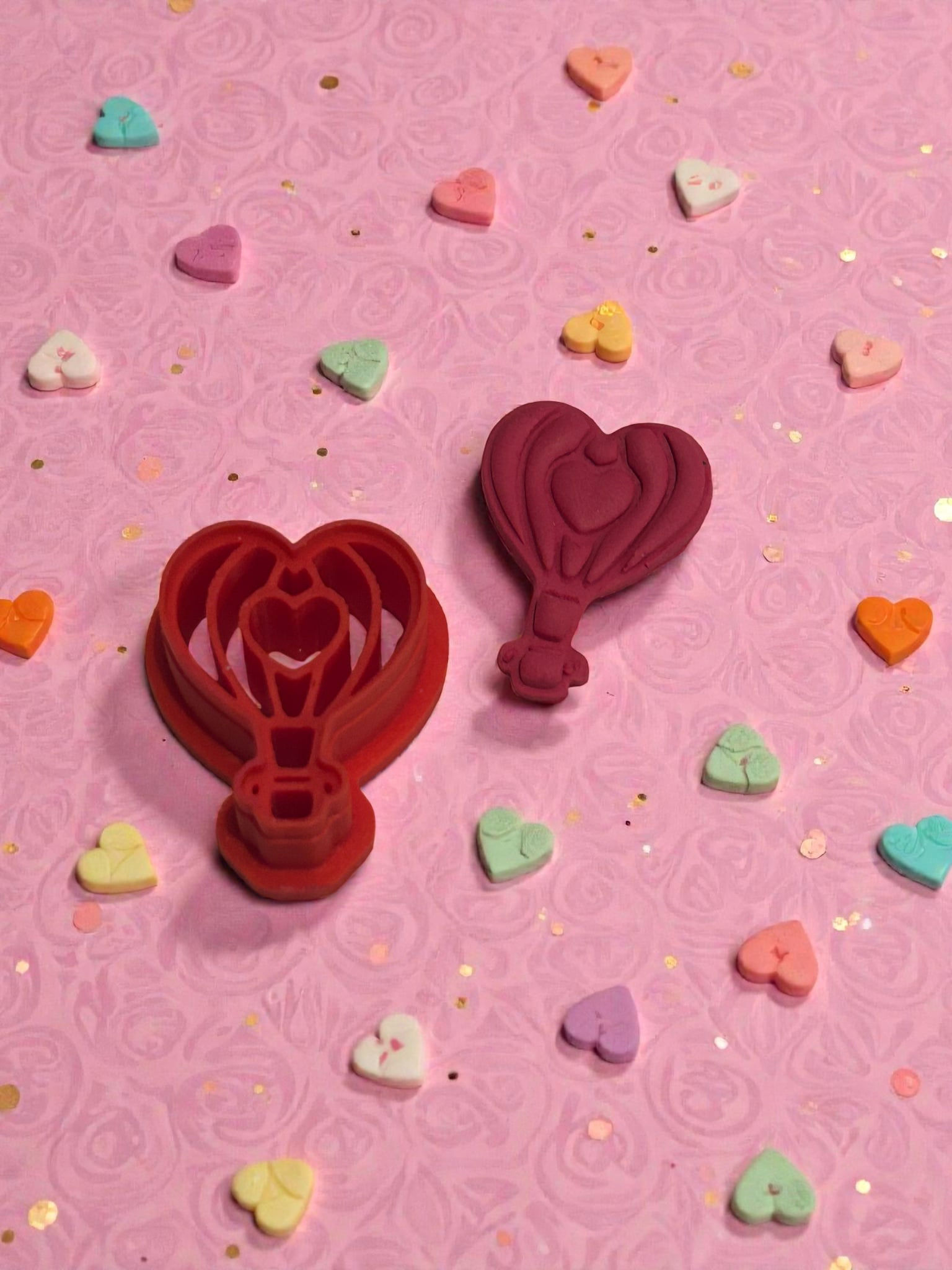Hot Air Balloon Heart Clay Cutter
