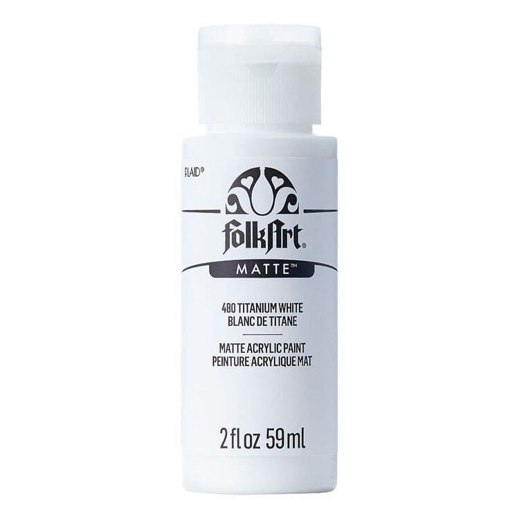 FolkArt Premium Matte Acrylic Paint (59ml) - 480 Titanium White