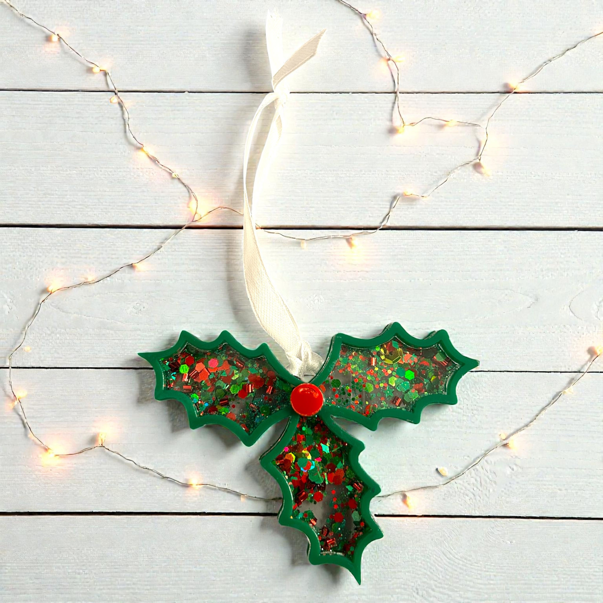 Mistletoe Shaker Christmas Ornament