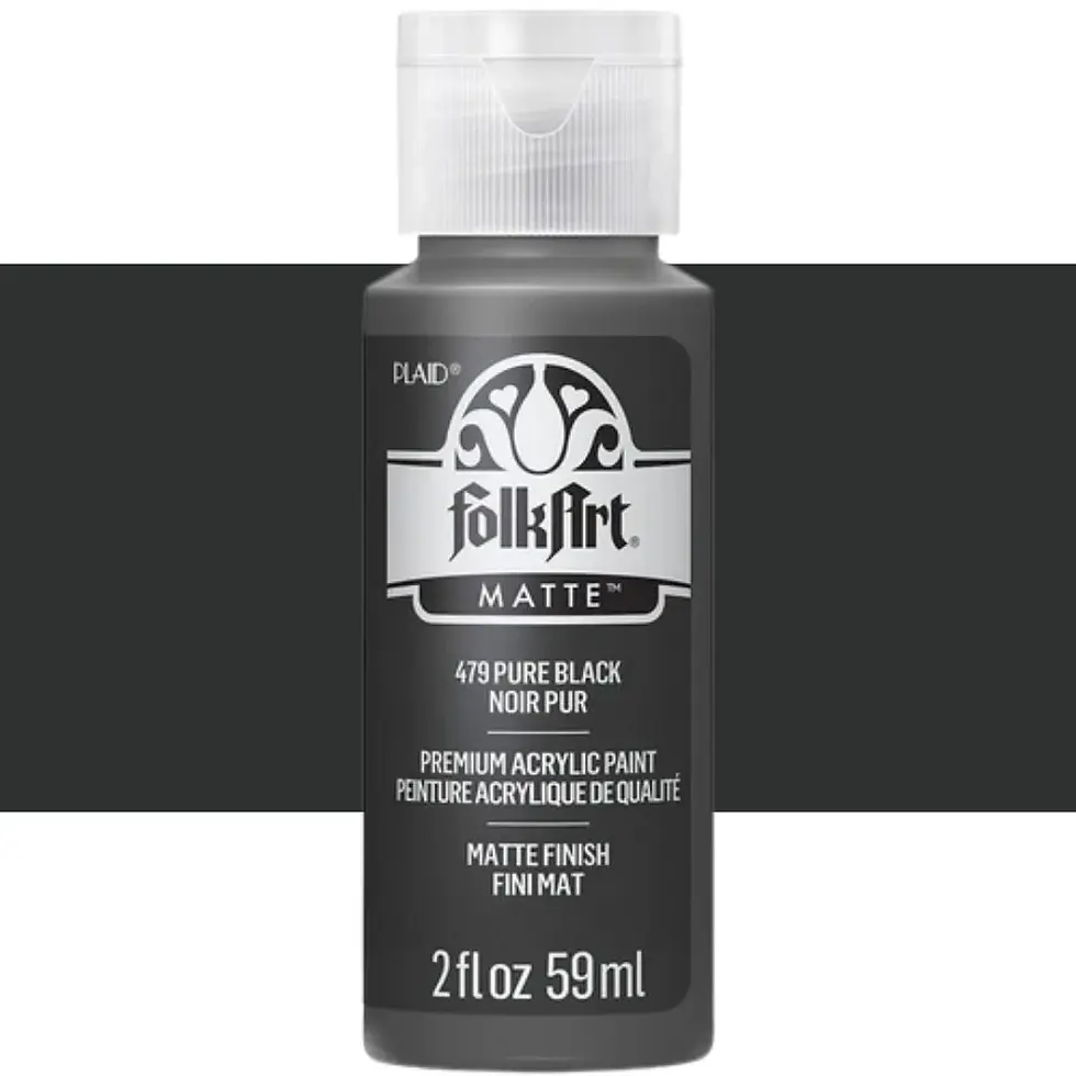 FolkArt Premium Matte Acrylic Paint (59ml) - 479 Pure Black
