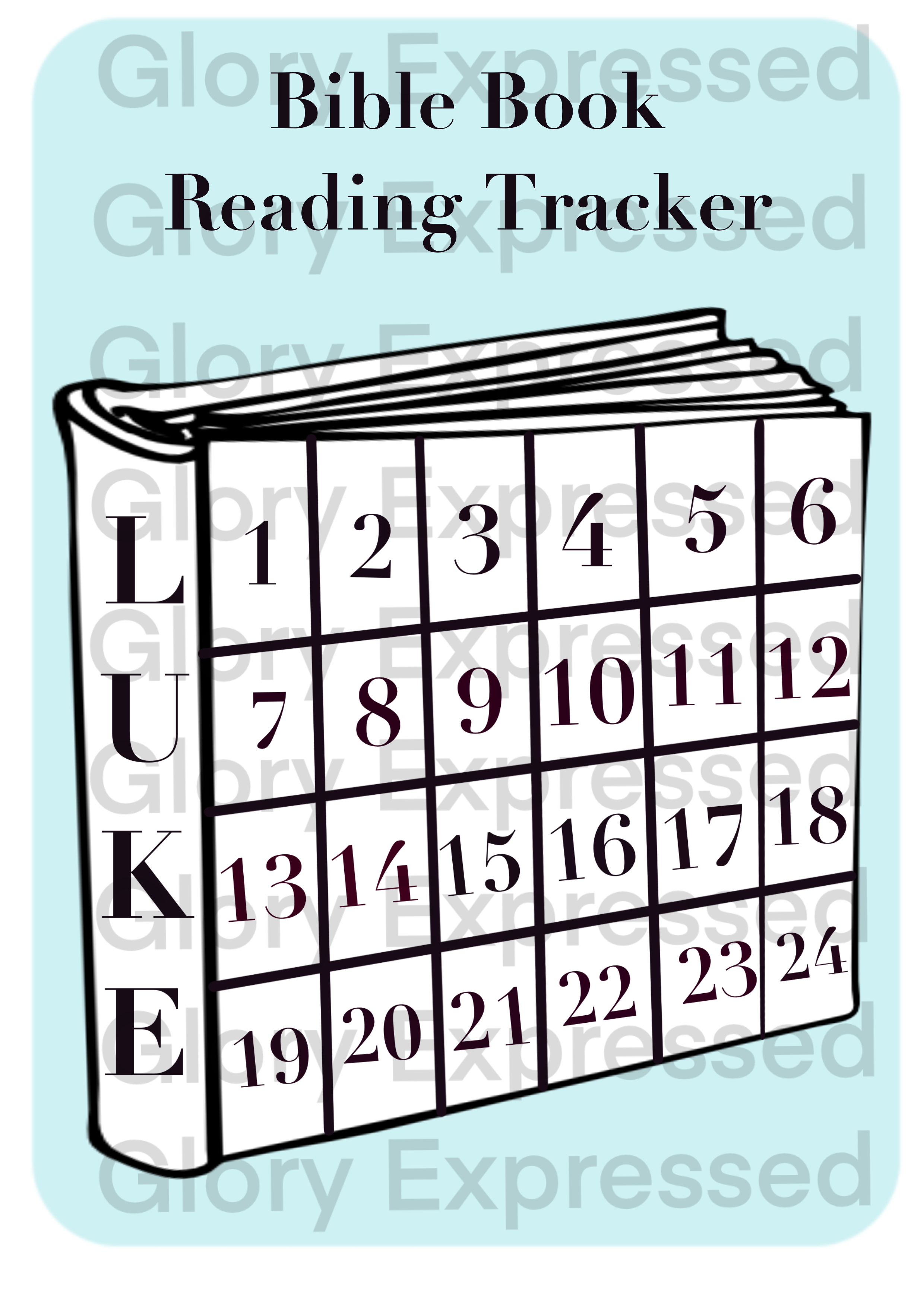 Luke Bible Reading Tracker