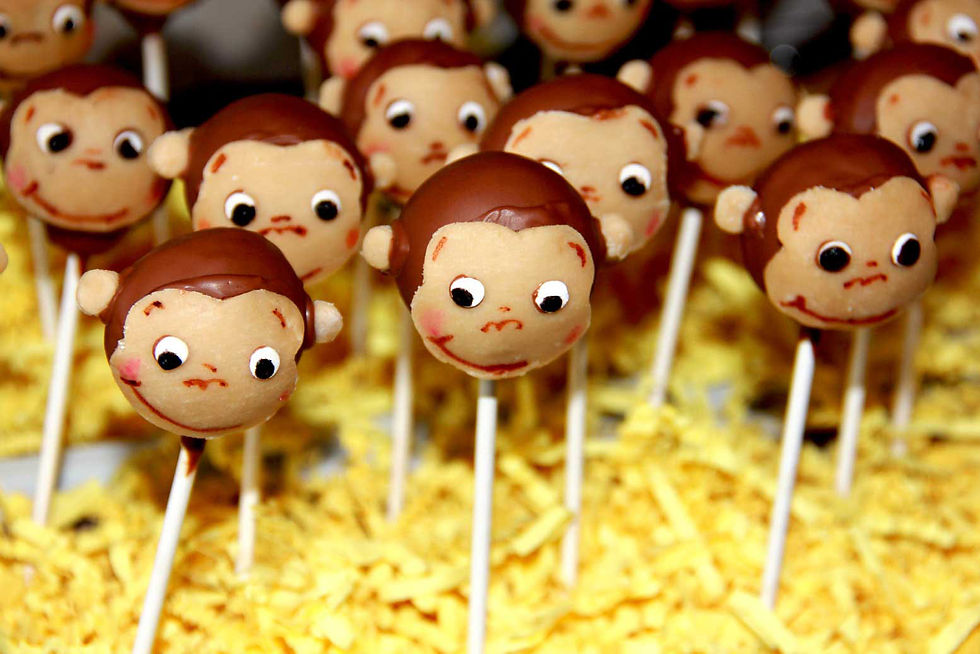 Curious George cake pops