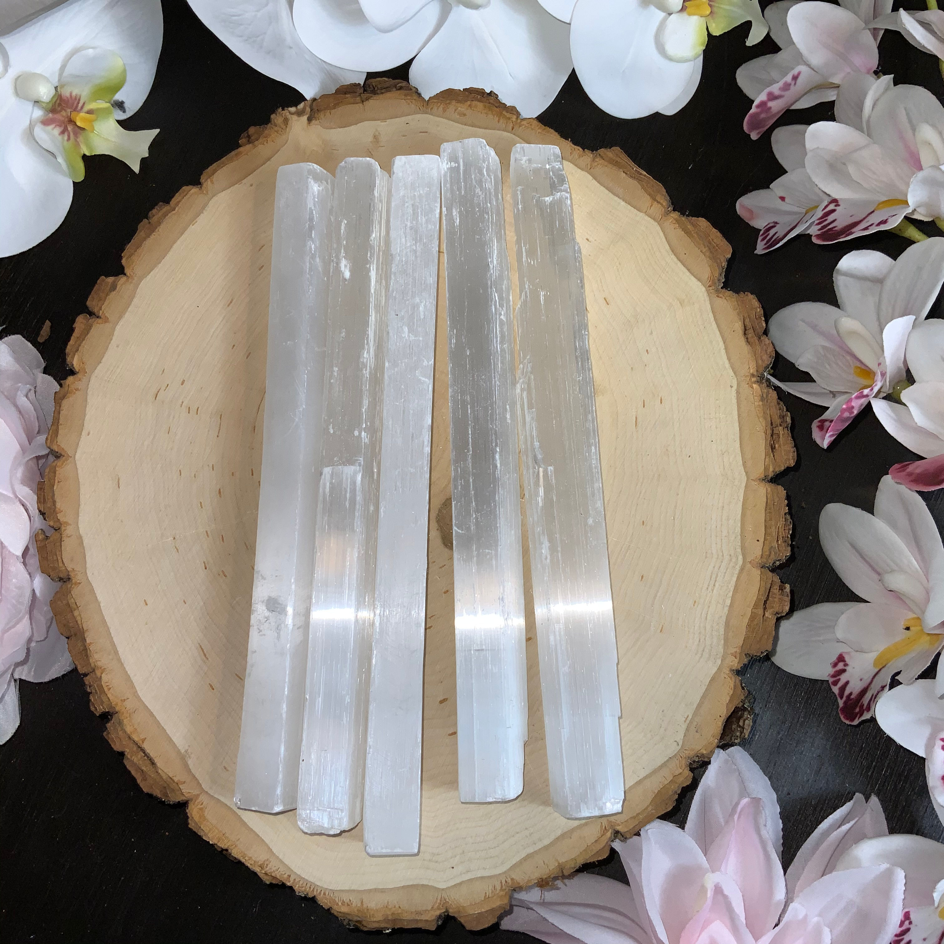 Selenite Wands 8”
