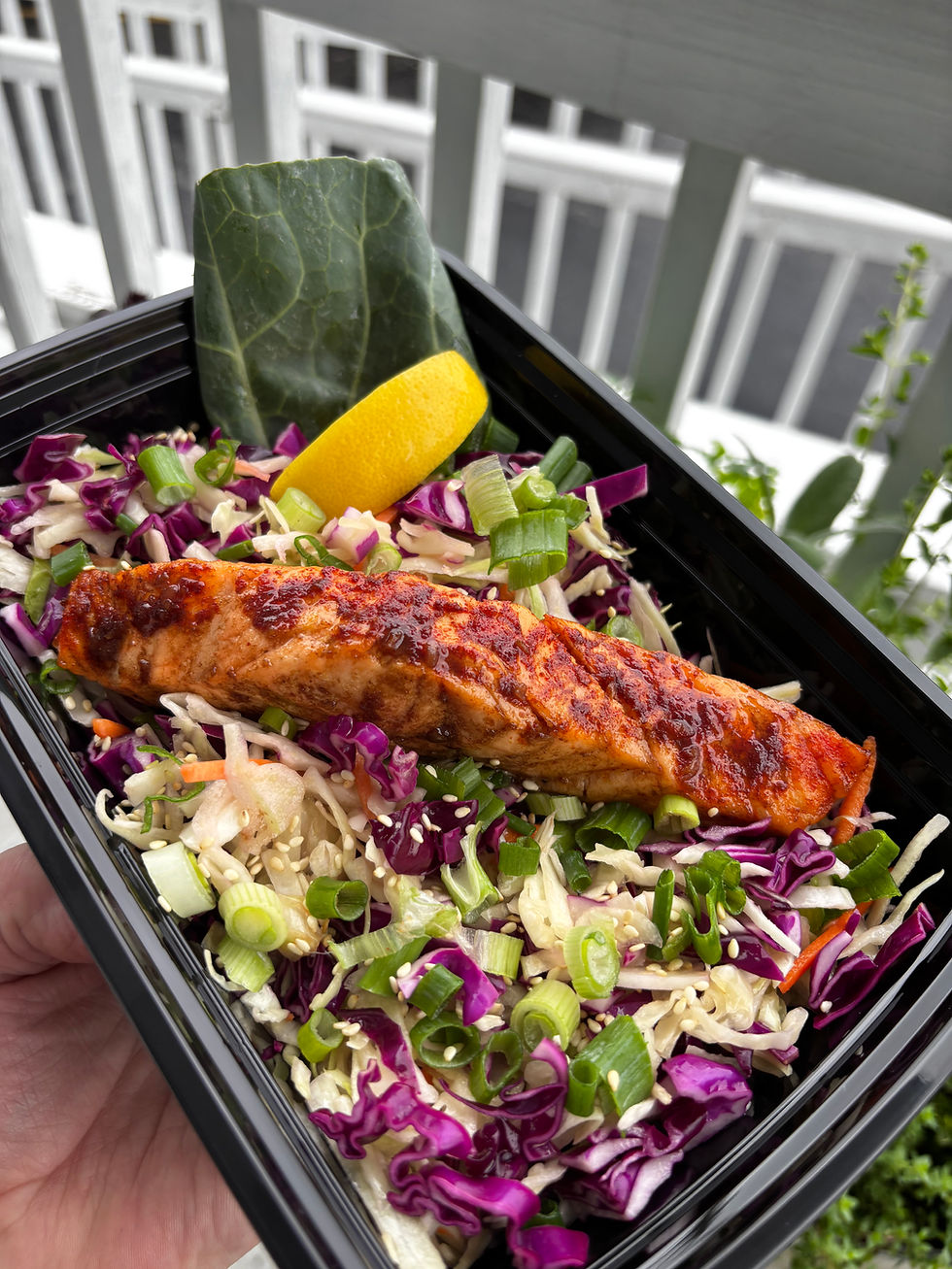 Thumbnail: Teriyaki Salmon with Asian Slaw