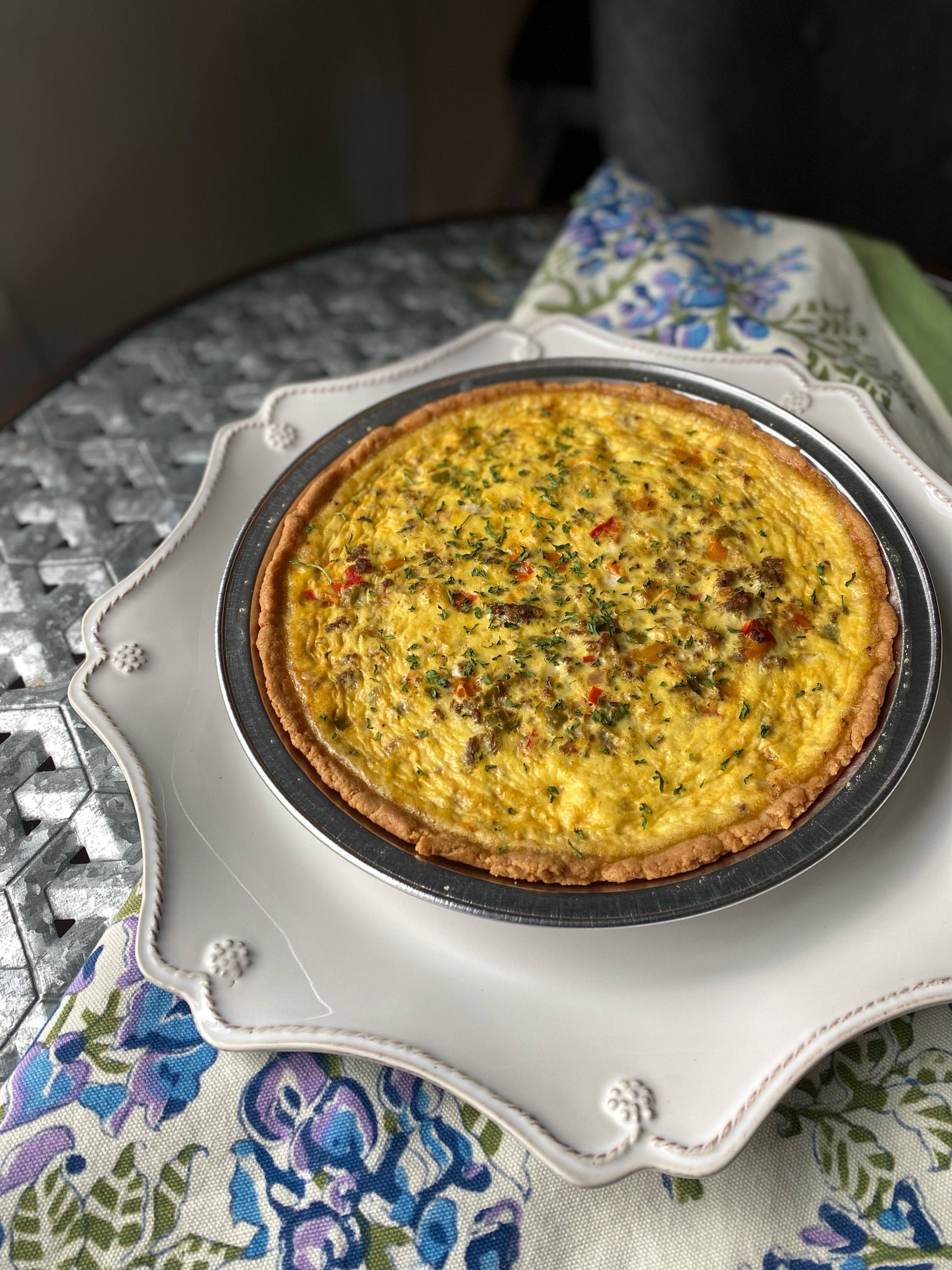 Sausage & Pepper Quiche