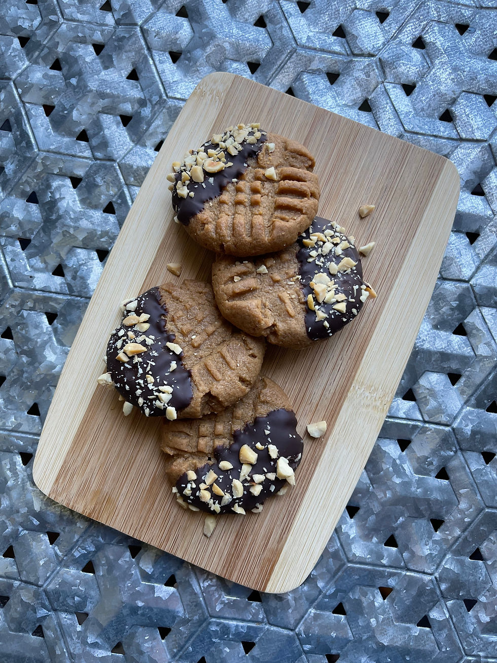 Chocolate Dipped Peanut Butter Cookies