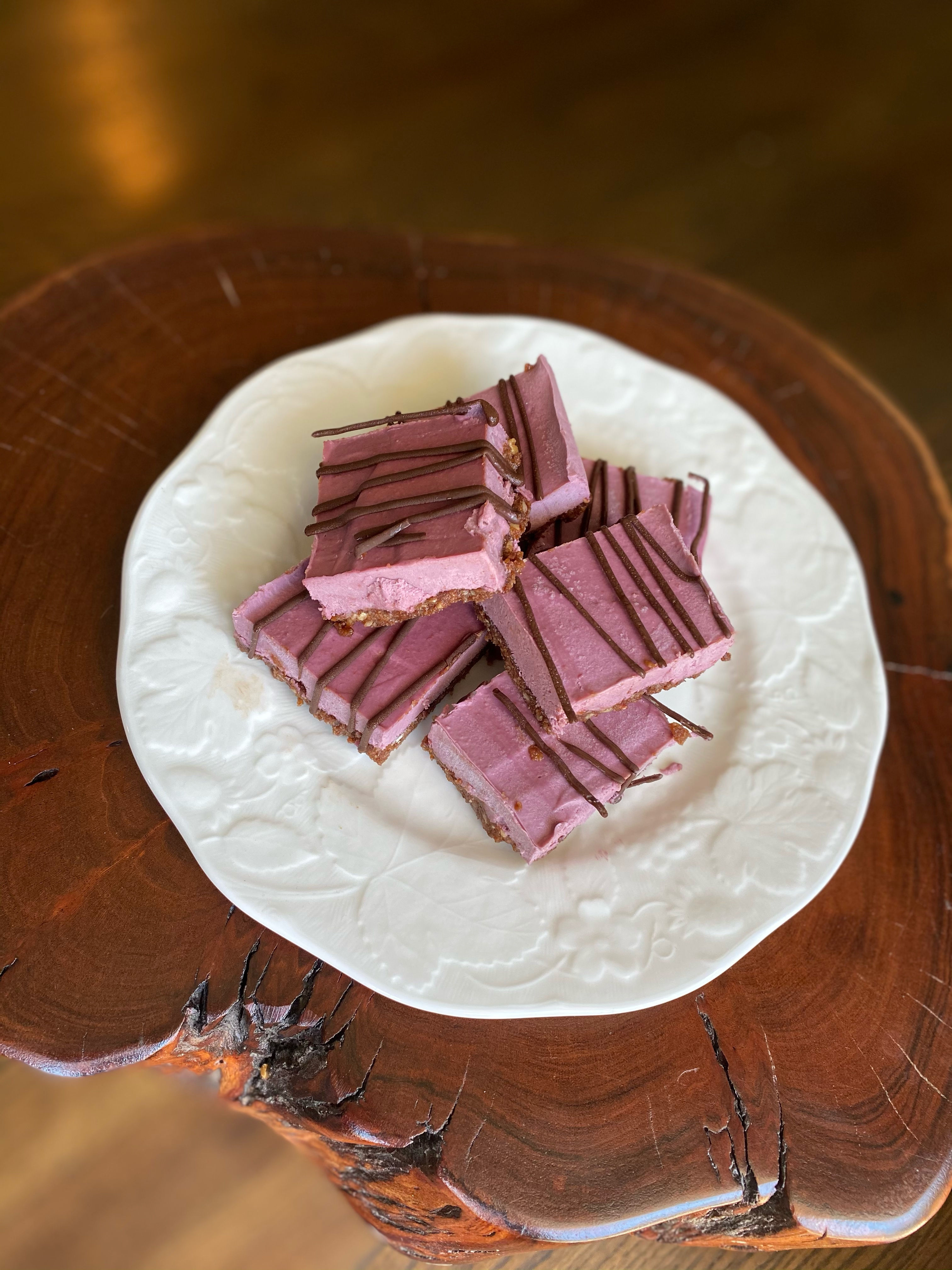 Chocolate Hazelnut Raspberry Cheesecake Squares
