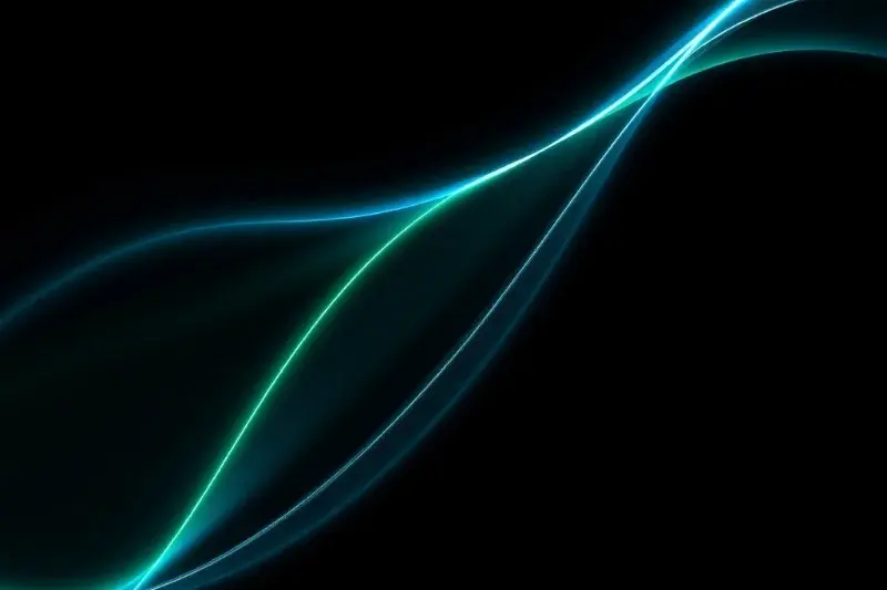dark background 3d lines using blue, green color