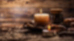 candles in room in brown tones
