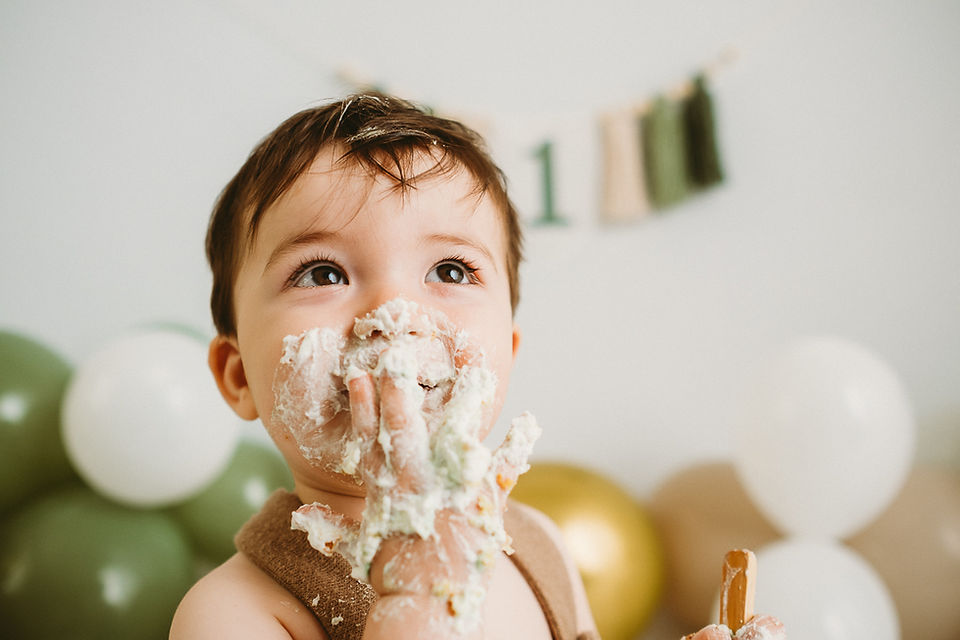 Foto smash cake bimbo 1 compleanno