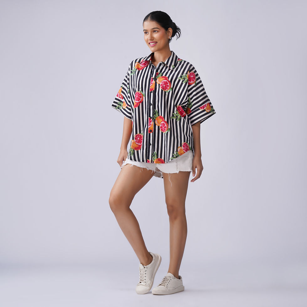 Thumbnail: GRACE SHIRT PLAYFUL FRUIT STRIPES