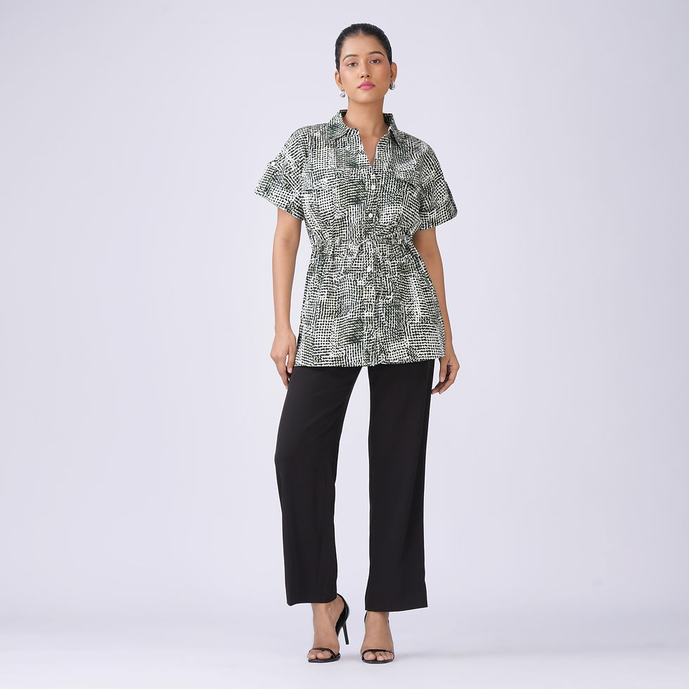 Thumbnail: AVA WAIST TIE SHIRT TOP