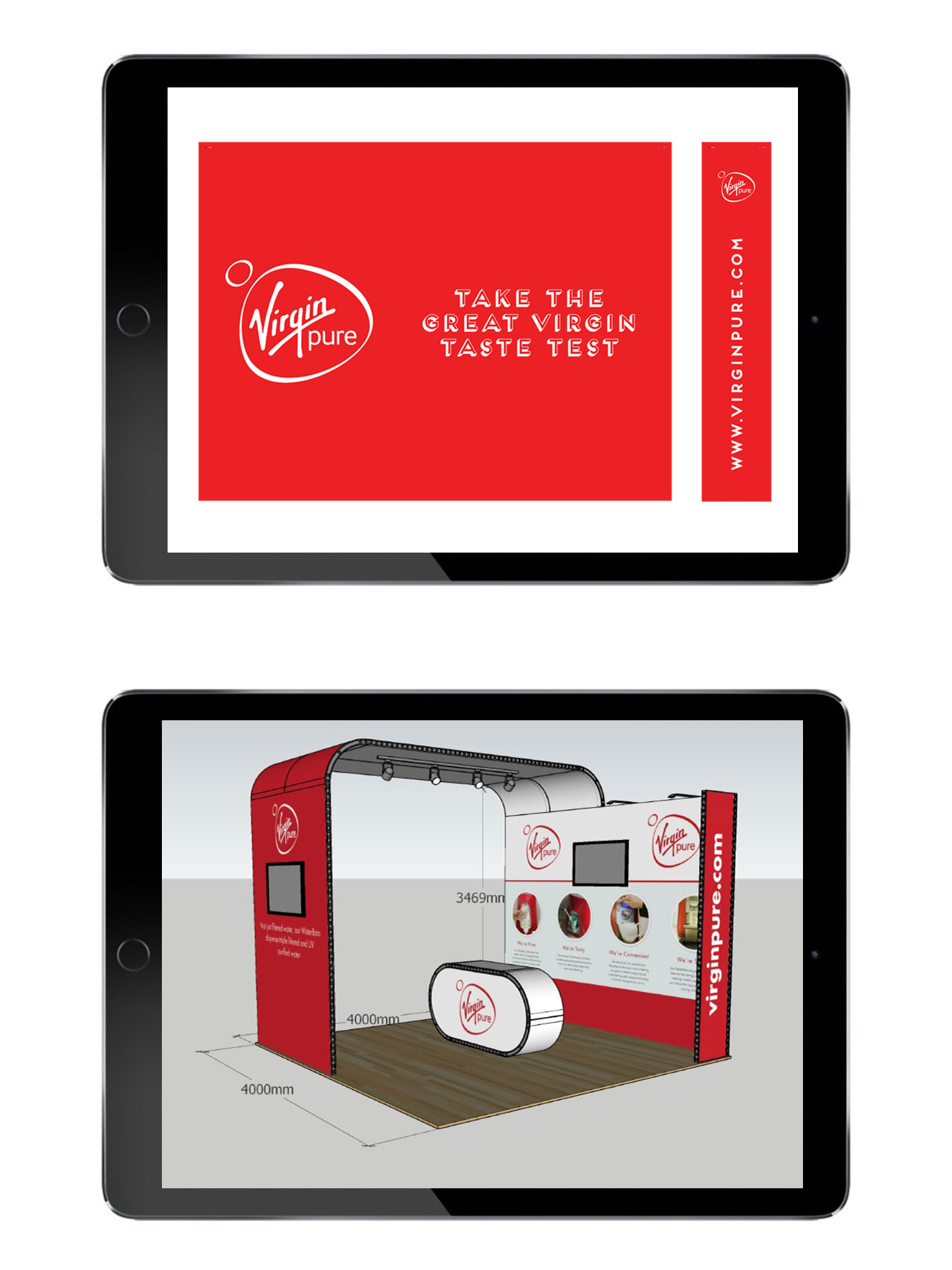 Virgin Pure 3D Stand Artwork for Expo
